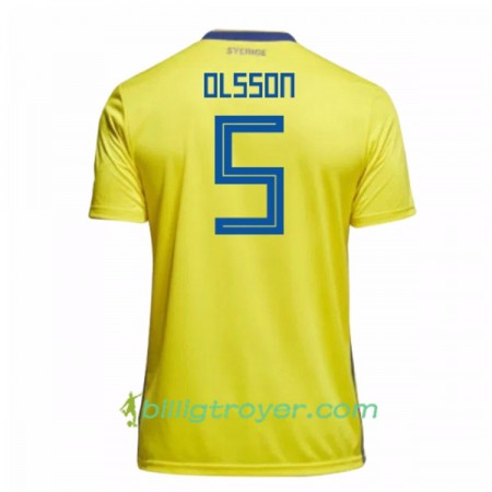 Billige Fotballdrakter Sverige Olsson 5 VM 2018 Hjemmedraktsett
